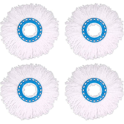 4 pcs Microfiber Mop Heads, ROund Replacement Mop Heads 360 ROtation Mop Heads For Floor Cleaning (Diameter 16Cm).