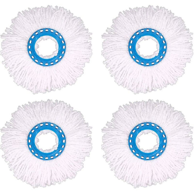4 pcs Microfiber Mop Heads, ROund Replacement Mop Heads 360 ROtation Mop Heads For Floor Cleaning (Diameter 16Cm).