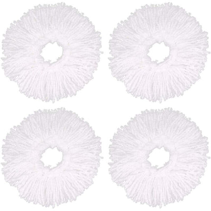 4 pcs Microfiber Mop Heads, ROund Replacement Mop Heads 360 ROtation Mop Heads For Floor Cleaning (Diameter 16Cm).