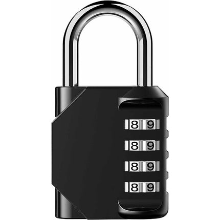 Padlock, Code Lock, Gym Lock, Waterproof Outdoor 4 Digit Resettable Combination Lock For School Gym Locker, Shed,.
