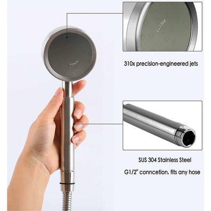 304 Stainless Steel High Pressure Shower Head Bathroom Shower Head Water Saving Easy Installation.