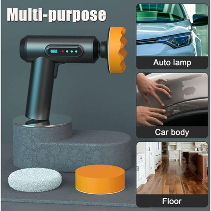Portable Waxing Polisher With Polishing Pad, Polisher With 2000Mah Lithium Battery Brushless Polisher.