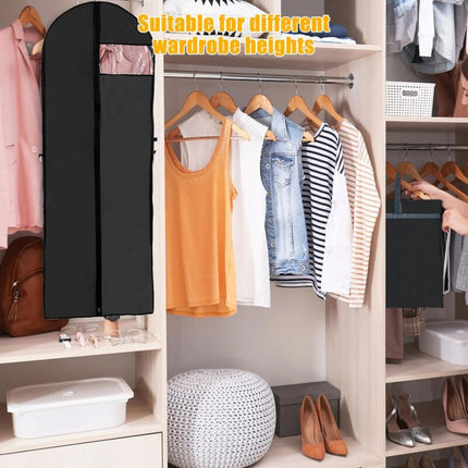 2 pcs Foldable Garment Covers 180X60Cm, Breathable Dustproof Protective Cover For Long Wedding Evening Dress Suits.