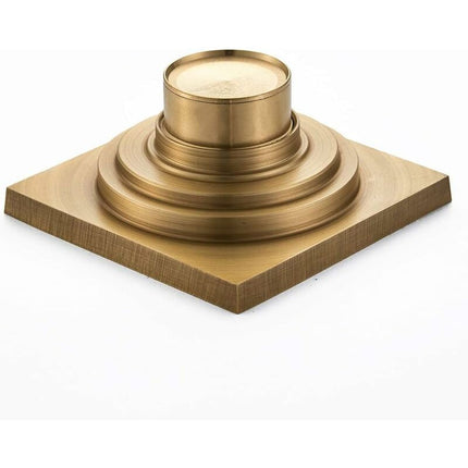 Brass Bathroom Floor Drain - Antique Unique Square Shower Drain Flower Carved For Toilet Garden 10Cm.