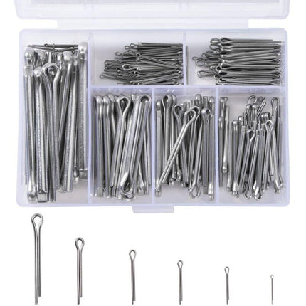 230 pcs Stainless Steel Cotter Pins M1 M2.5 M3 M4 M5 Retaining Pin Assortment Kit With Storage Box.