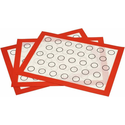 Silicone Baking Mat 3 pcs Set Reusable Non-Stick Baking Sheet Pastry Kneading Dough Oven Mat For Macaron Biscuit Dough,.