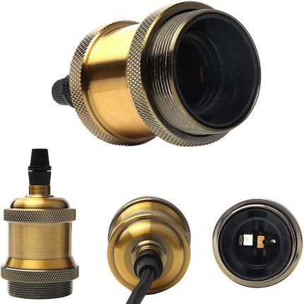 E27 Socket With Switch, 1.2 Meters Fabric Cable Electrical Wire For Bulb Socket/Edison Retro Pendant Light/Creative.