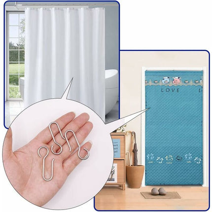 Curtain Clip Hooks, 40 Pieces Curtain Rail Hooks, Heavy Duty Zinc Curtain Hooks, For Door Curtains, Etc. (50X2.5Mm).