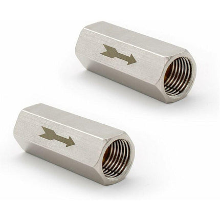 2 pcs 1/4" Check Valve Hexagonal Air Check Valve, One Way Check Valve, For Boiler Pressure Tank.