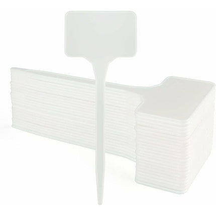 50 Pieces 15.5Cm Outdoor Plant Large Labels Outdoor Plastic Vegetable Garden, White.