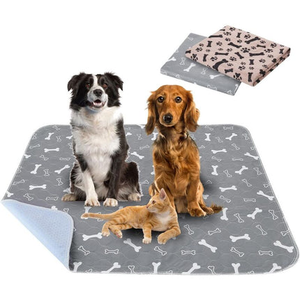 2 pcs 80 70Cm Ultra Absorbent Dog Training Mat, Non-Slip Washable Dog Mat, Reusable Puppy Training Mat For.