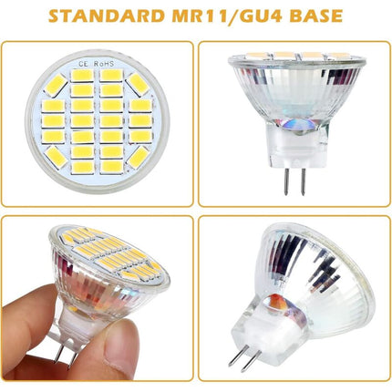Mr11 Gu4 LED 3W Positive White Light 6500K, Non-Dimmable, Gu4 LED Spot Bulbs, 25-35W Halogen Equivalent, 350Lm, Ac/Dc.
