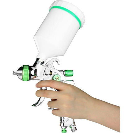 Hvlp Professional Paint Spray Gun 600Cc With 3 Nozzles 1.4Mm 1.7Mm 2.0Mm, Hvlp Gravity Feed Air Spray Gun Car Furniture.
