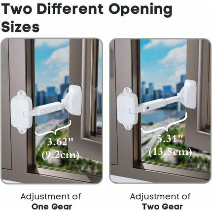 Child Safety Window Limiter For Baby Safety Window Locks, Window Safety Locks For Toddlers And Pets (White).