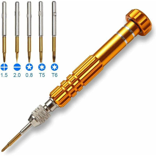 5-In-1 Multifunctional Precision Magnetic Small Pocket Screwdriver For Eyeglasses, Smartphones, Tablets, Watches,.