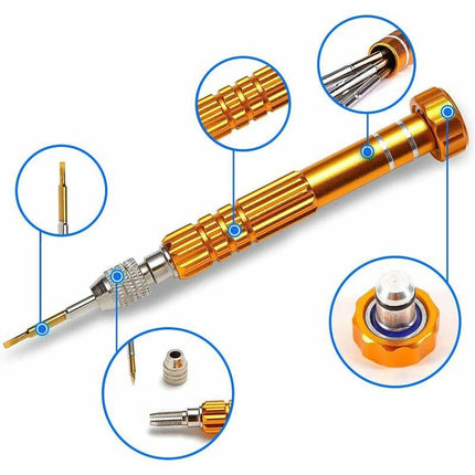5-In-1 Multifunctional Precision Magnetic Small Pocket Screwdriver For Eyeglasses, Smartphones, Tablets, Watches,.
