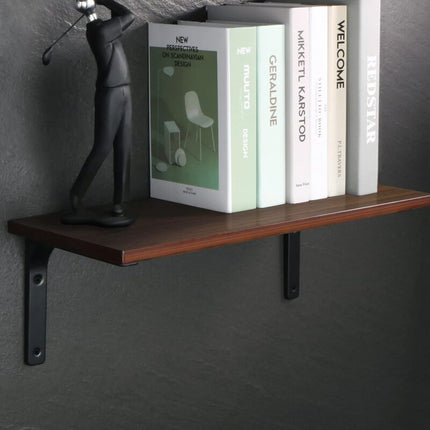 Wall Shelf Bracket, Matte Black Metal Bracket, Metal Shelf Support For Kitchen Decor, Heavy Duty Bracket, 100Mm100Mm, 4.