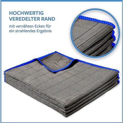 4X Professional Microfiber Glass Cloths 400Gsm - Streak-Free Cleaning Of Windows, Glasses - Extremely Absorbent,.