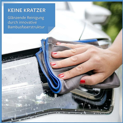4X Professional Microfiber Glass Cloths 400Gsm - Streak-Free Cleaning Of Windows, Glasses - Extremely Absorbent,.
