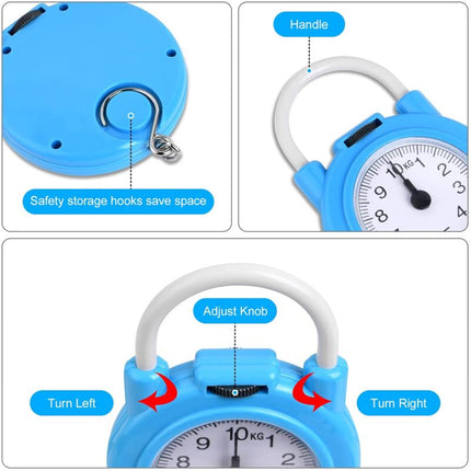 Luggage Scale, Max 10Kg Small And Portable Torque Scale With Comfortable Grip For Travel And Work.