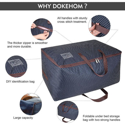 100L Garment Bags, Thick Oversized Organizer Storage Bag, Travel Bag (Blue).