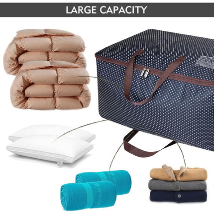 100L Garment Bags, Thick Oversized Organizer Storage Bag, Travel Bag (Blue).