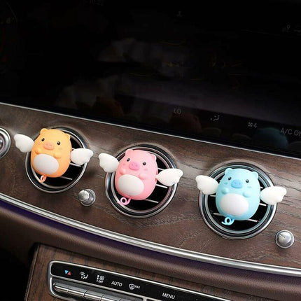 Car Vent Clip Pig Decoration, Cute Car Air Conditioning Vent Clip Air Outlet Clip Car Diffuser Charm For Most.