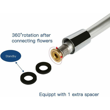 Pvc Shower Bath Hose Extra Replacement Bathroom Extension 1.5M Flexible Hose Handheld Shower Hose (G1/2，1.5M).