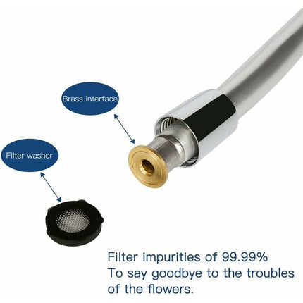 Pvc Shower Bath Hose Extra Replacement Bathroom Extension 1.5M Flexible Hose Handheld Shower Hose (G1/2，1.5M).