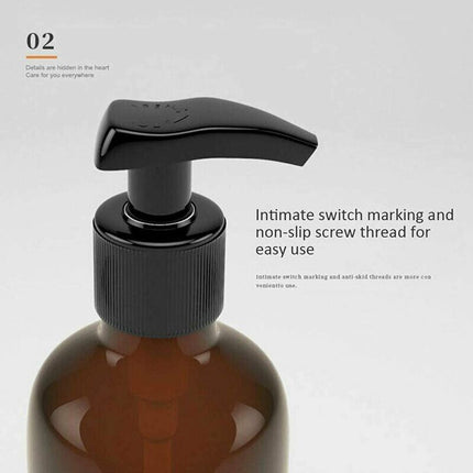 4 Pack 500Ml Pet Plastic Soap Dispenser With Black Lotion Pump Ideal For Kitchen Bathroom.
