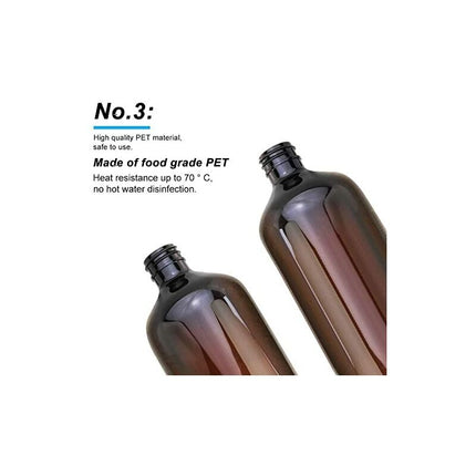 4 Pack 500Ml Pet Plastic Soap Dispenser With Black Lotion Pump Ideal For Kitchen Bathroom.