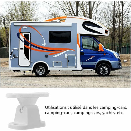 2X T-Shaped Door Retainer Kit Stop Retaining Plastic Hook Holder Compatible Door Latch Bracket For Rv Trailer Camper.