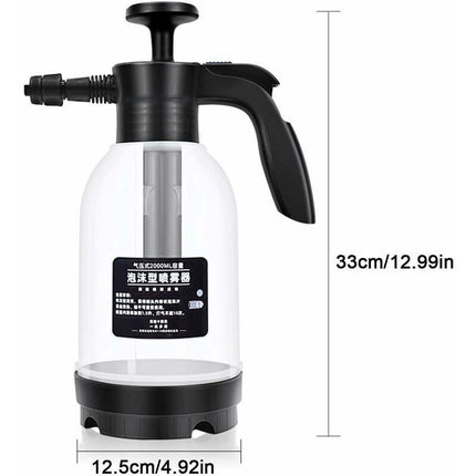 2L Pressure Sprayer, Car Hand Pump Foam Cannon, Portable Pressurized Water Mist Sprayer, Car Snow Foam Lance.