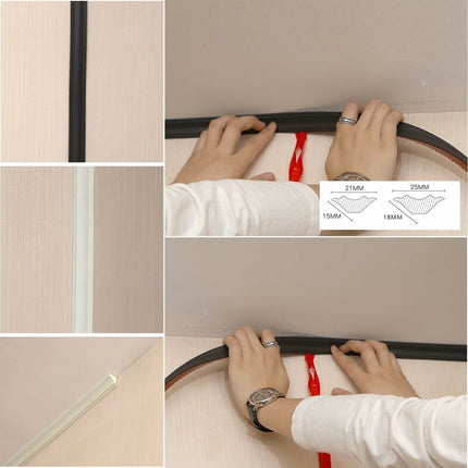 5 Meters Flexible Moulding Trim, Caulk Strips, Self-Adhesive, For Bathtub Corners, Toilets, Countertops, Baseboard,.