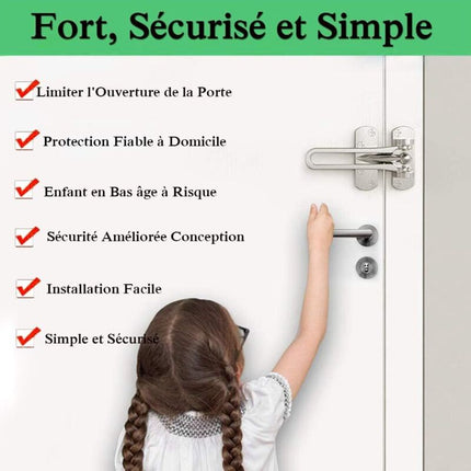 2Pack Security Door Lock Steel Window Guard Lock Entry Door Without Chain Lock Latch For Window Door.