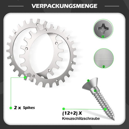 2 X Premium Stainless Steel Studs For Worx S/Model,2X Stainless Steel Screw-In Spikes Traction Enhancer,RObotic Lawn.