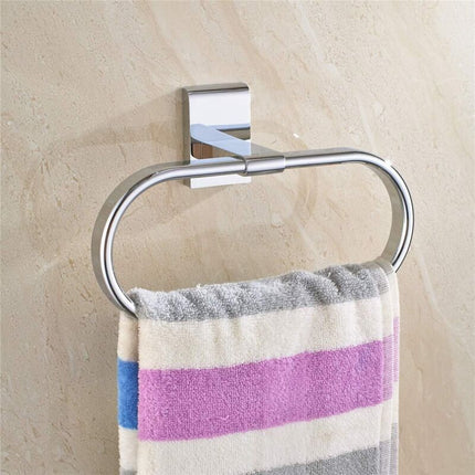 Oval Towel Ring Solid Brass Polished Chrome Elegant Wall Mount-Sunny.