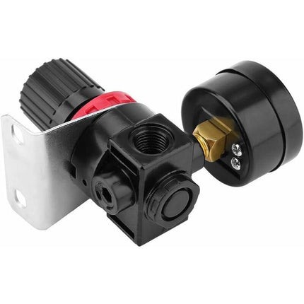 1 pcs Air Pressure Regulator Ar2000 G1/4 Pneumatic Control Compressor With Gauge.
