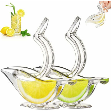 Deluxe Design Individual Lemon Squeezer, Manual Lemon Juicer Hand Press Acrylic Tableware Transparent Serving Dishes (2.
