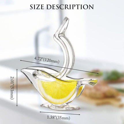 Deluxe Design Individual Lemon Squeezer, Manual Lemon Juicer Hand Press Acrylic Tableware Transparent Serving Dishes (2.