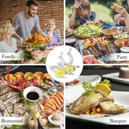 Deluxe Design Individual Lemon Squeezer, Manual Lemon Juicer Hand Press Acrylic Tableware Transparent Serving Dishes (2.