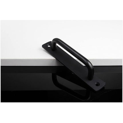 2 pcs Heavy Duty Barn Door Handle, Steel Sliding Door Pull Handle, Black Cast Iron Door Handle, Interior Exterior Door.