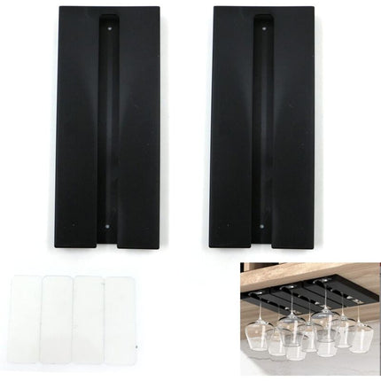 Hanging Wine Glass Holder - No Drilling Required, Large Capacity, Hanging Stemware Rack, For Bar Kitchen, 25.3 11 2Cm.