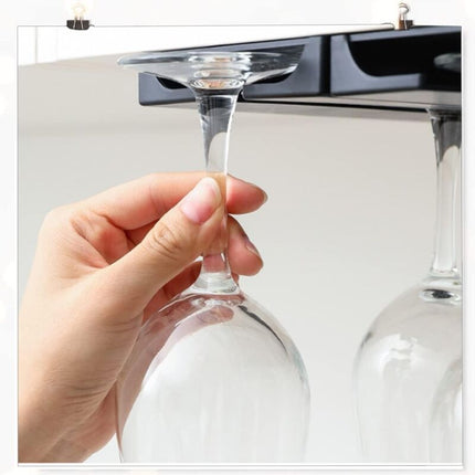 Hanging Wine Glass Holder - No Drilling Required, Large Capacity, Hanging Stemware Rack, For Bar Kitchen, 25.3 11 2Cm.