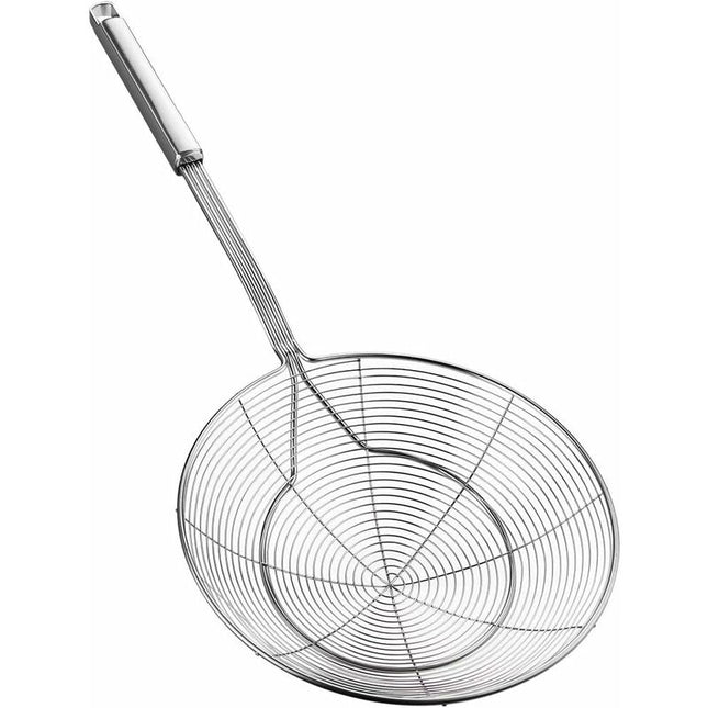 Stainless Steel Skimmer With Handle For Frying And Serving Food, Pasta, Spaghetti, Noodles (Diameter: 20Cm Total.