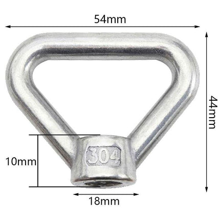 Lifting Eye Nut 8 pcs M8 Ring Nut Screw Nut Silver 304 Stainless Steel Triangle Ring Nut Lifting Ring Eye Nut Fastener.