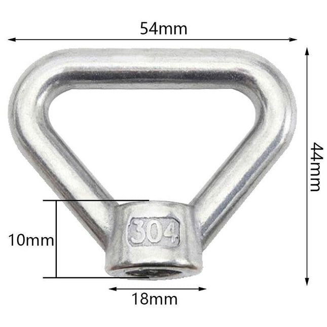 Lifting Eye Nut 8 pcs M8 Ring Nut Screw Nut Silver 304 Stainless Steel Triangle Ring Nut Lifting Ring Eye Nut Fastener.