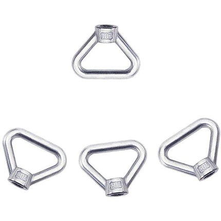 Lifting Eye Nut 8 pcs M8 Ring Nut Screw Nut Silver 304 Stainless Steel Triangle Ring Nut Lifting Ring Eye Nut Fastener.