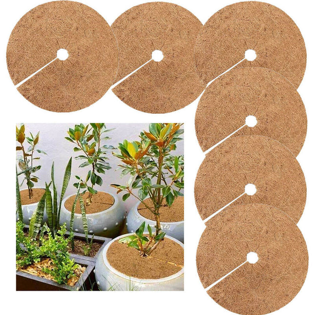 Pieces Mulching Disc, Winter Protection For Potted Plants, Plant Protection Mat, Biodegradable Coconut Mat Plants For.