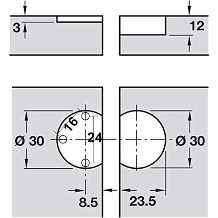 90 Degree Flap Hinge 30Mm For Lid Furniture Hinges Folding Door Hardware Miter Hinge For Kitchen Cupboard Doors.